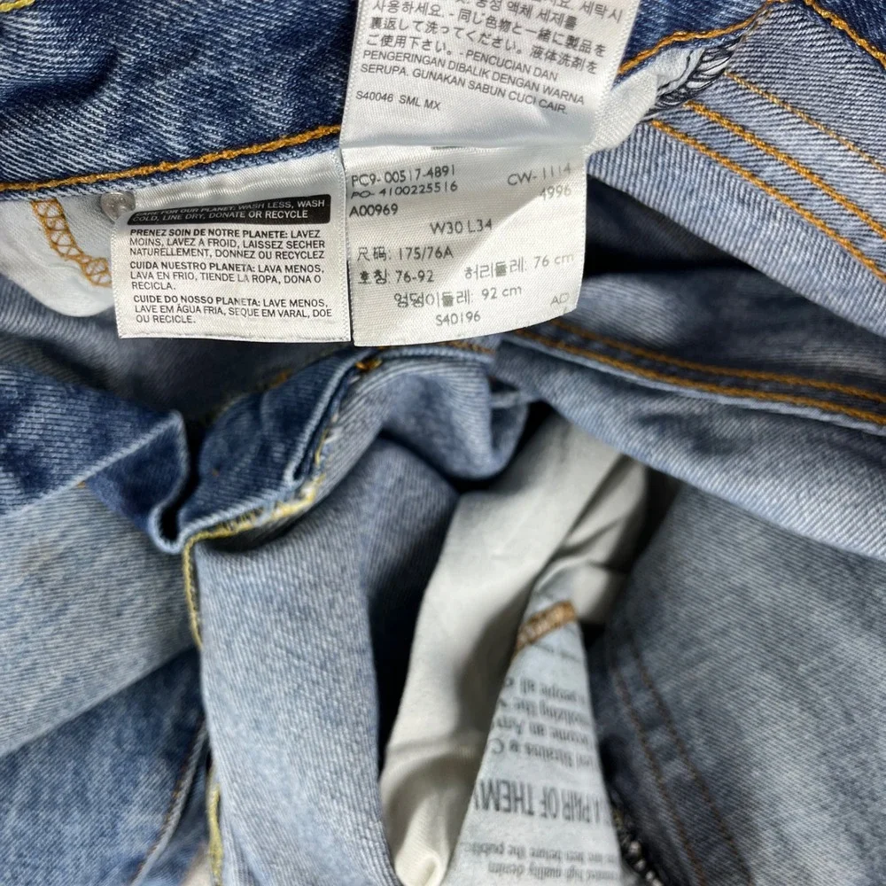 Levi's 517 Bootcut Jeans Mens 30x34 Blue Denim Classic Western Workwear Pants